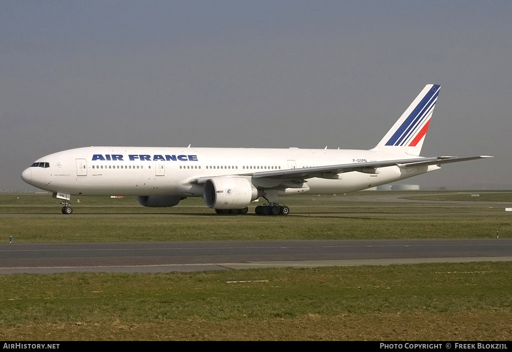 Aircraft Photo of F-GSPN | Boeing 777-228/ER | Air France | AirHistory.net #376370