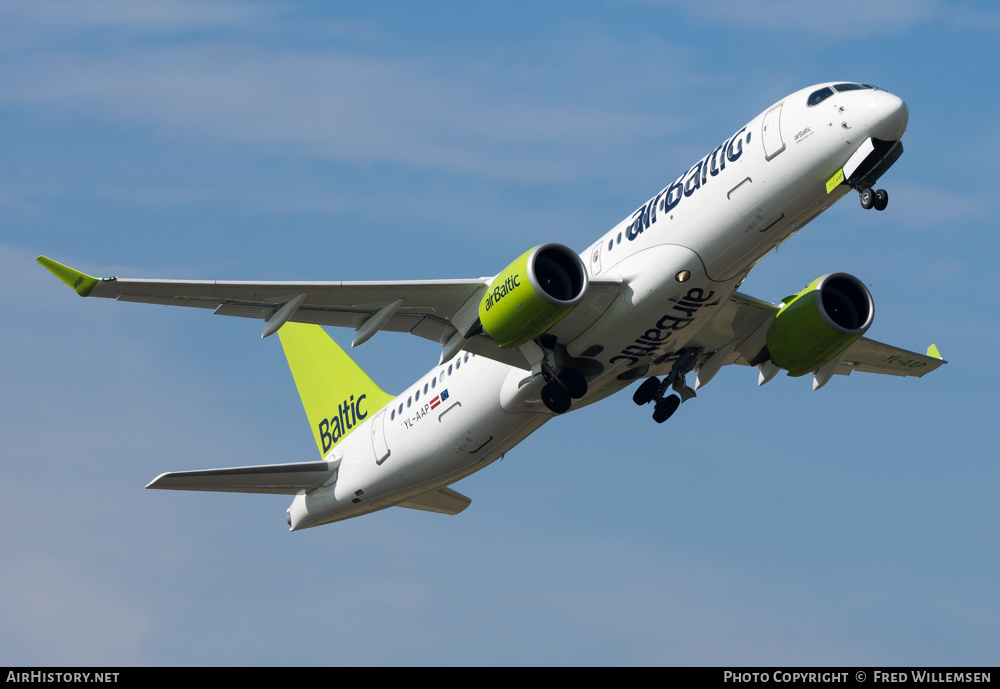 Aircraft Photo of YL-AAP | Airbus A220-371 (BD-500-1A11) | AirBaltic | AirHistory.net #376374
