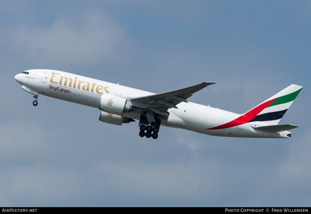 Aircraft Photo of A6-EFI | Boeing 777-F1H | Emirates SkyCargo | AirHistory.net #376386