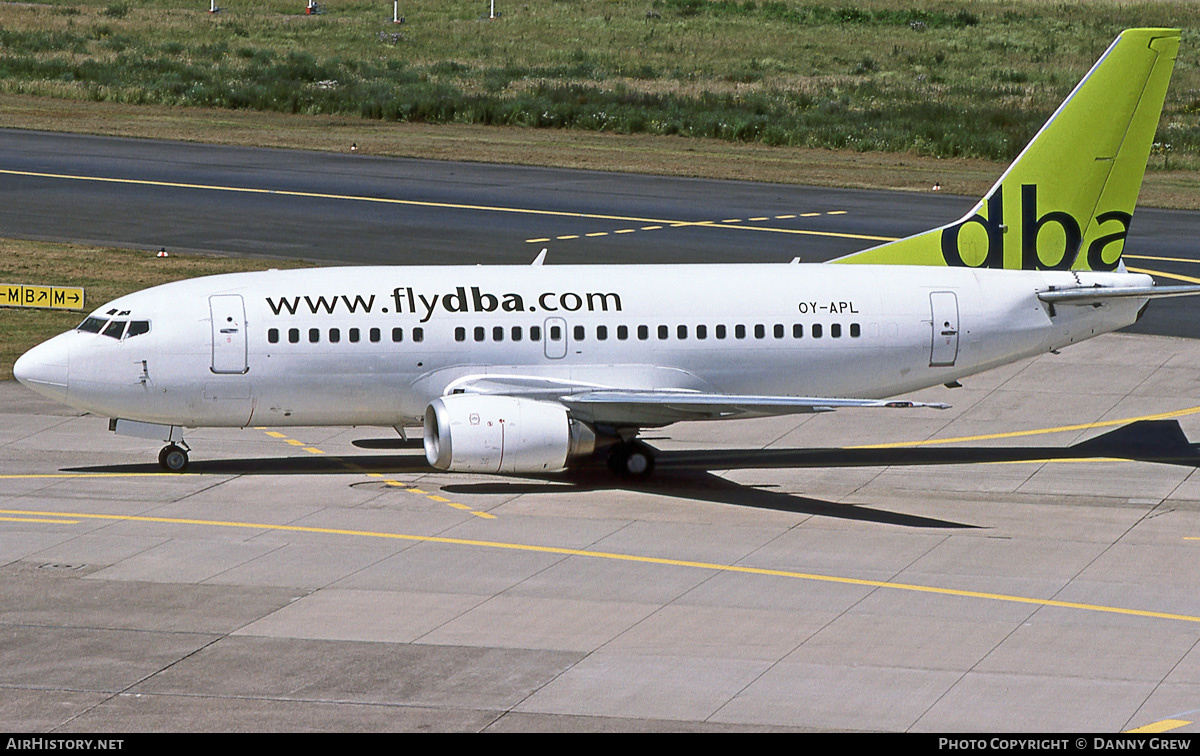 Aircraft Photo of OY-APL | Boeing 737-5L9 | DBA - Deutsche BA | AirHistory.net #376588