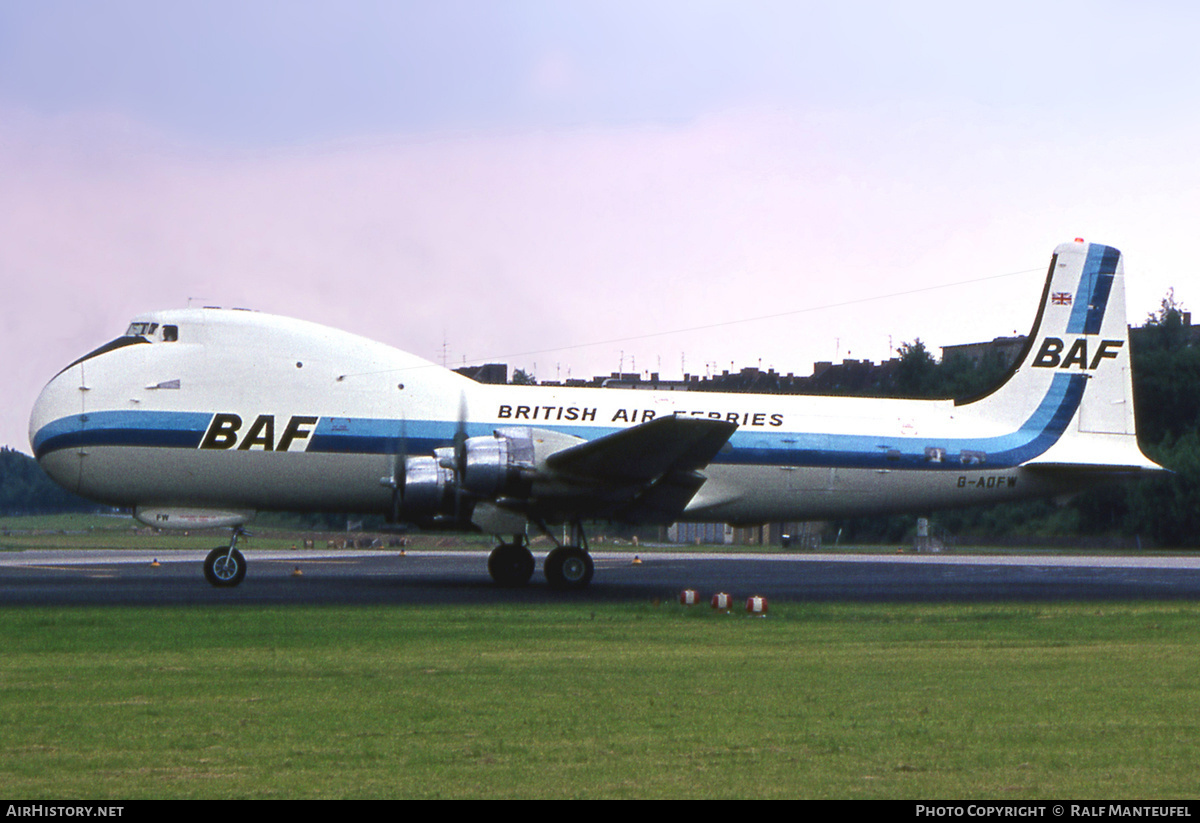 Aircraft Photo of G-AOFW | Aviation Traders ATL-98 Carvair | British Air Ferries - BAF | AirHistory.net #376841