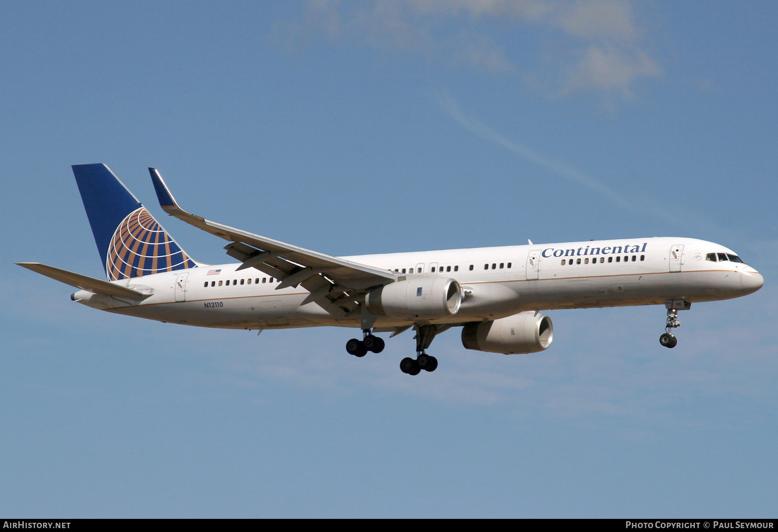 Aircraft Photo of N13110 | Boeing 757-224 | Continental Airlines | AirHistory.net #376895