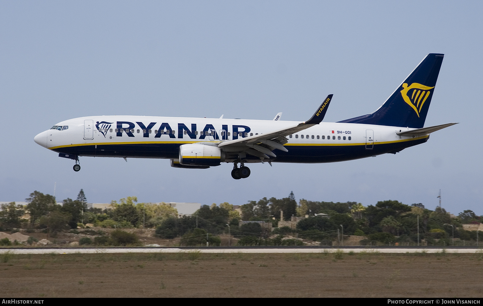 Aircraft Photo of 9H-QDI | Boeing 737-800 | Ryanair | AirHistory.net #377188