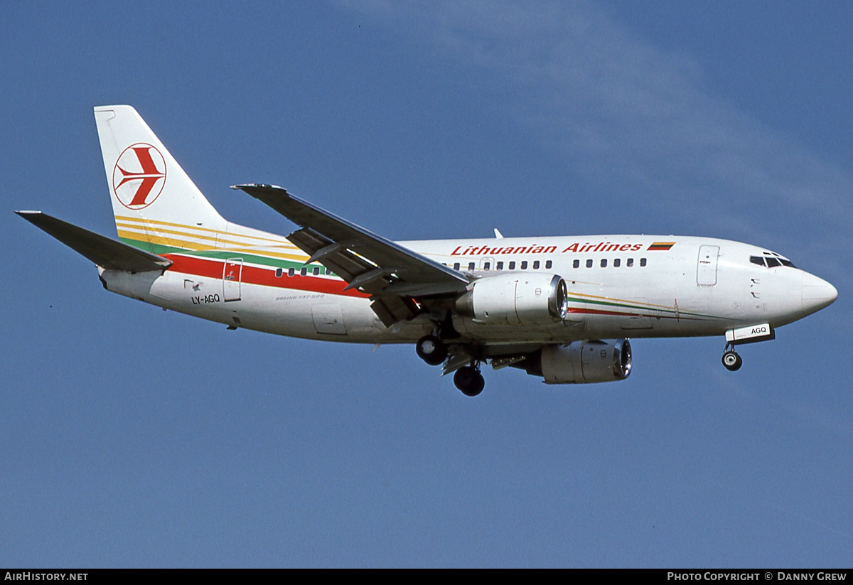 Aircraft Photo of LY-AGQ | Boeing 737-524 | Lithuanian Airlines | AirHistory.net #377231