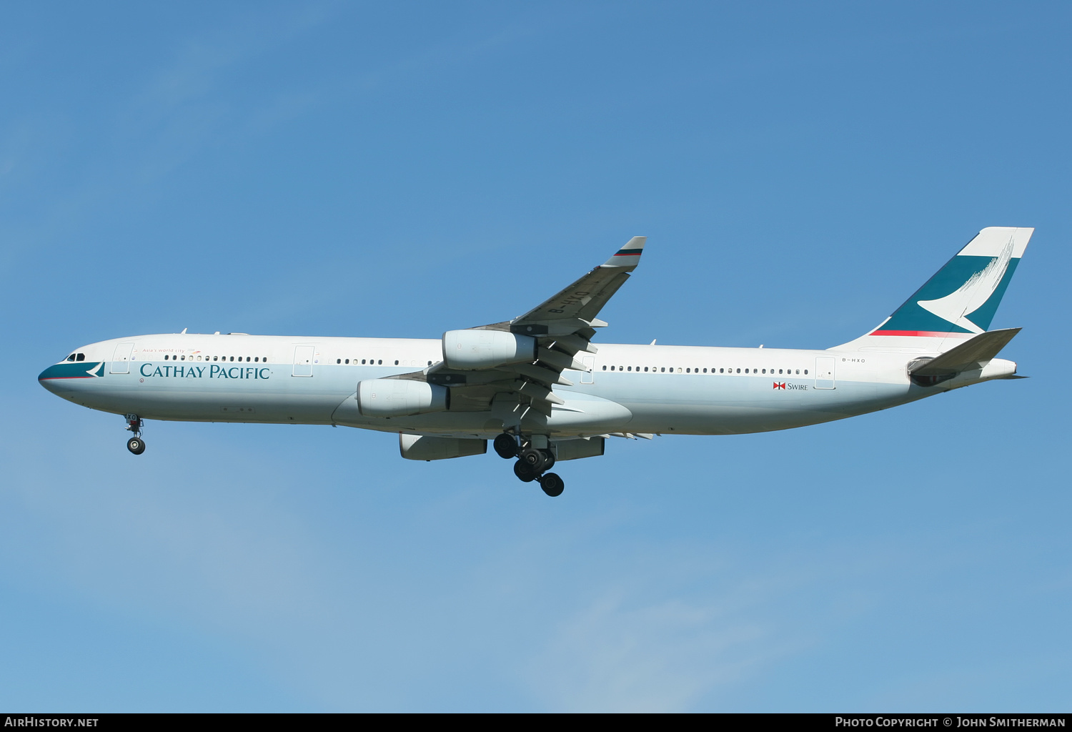 Aircraft Photo of B-HXO | Airbus A340-313 | Cathay Pacific Airways | AirHistory.net #377363