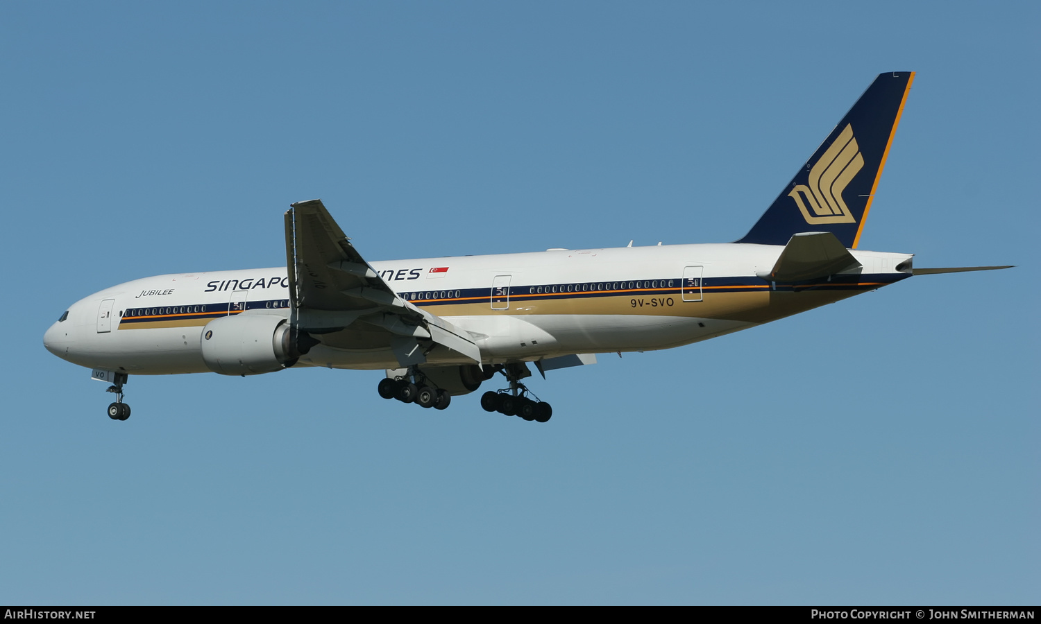 Aircraft Photo of 9V-SVO | Boeing 777-212/ER | Singapore Airlines | AirHistory.net #377375