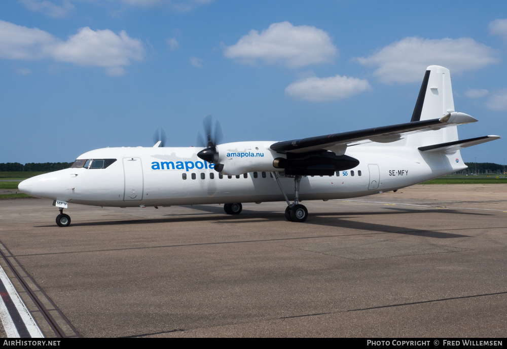 Aircraft Photo of SE-MFY | Fokker 50 | Amapola Flyg | AirHistory.net #377449