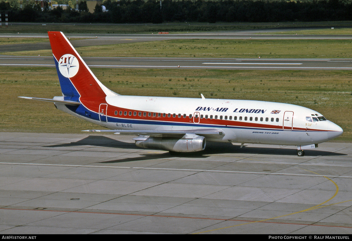 Aircraft Photo of G-BLDE | Boeing 737-2E7/Adv | Dan-Air London | AirHistory.net #377799