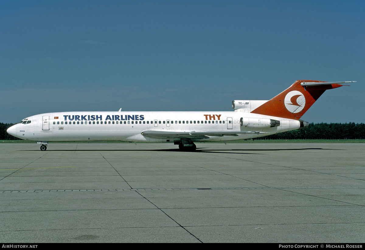 Aircraft Photo of TC-JBF | Boeing 727-2F2/Adv | THY Türk Hava Yolları - Turkish Airlines | AirHistory.net #378158