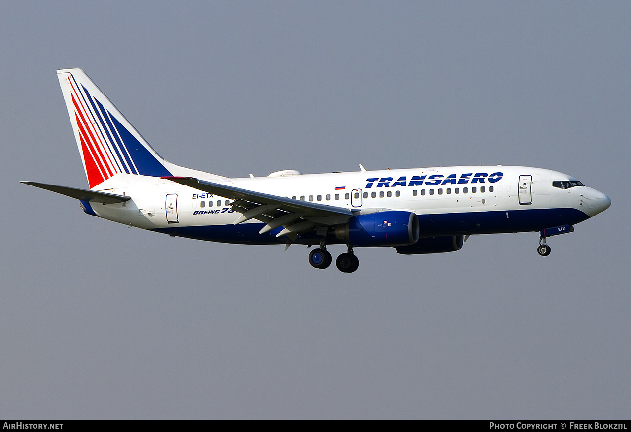 Aircraft Photo of EI-ETX | Boeing 737-7Q8 | Transaero Airlines | AirHistory.net #378173