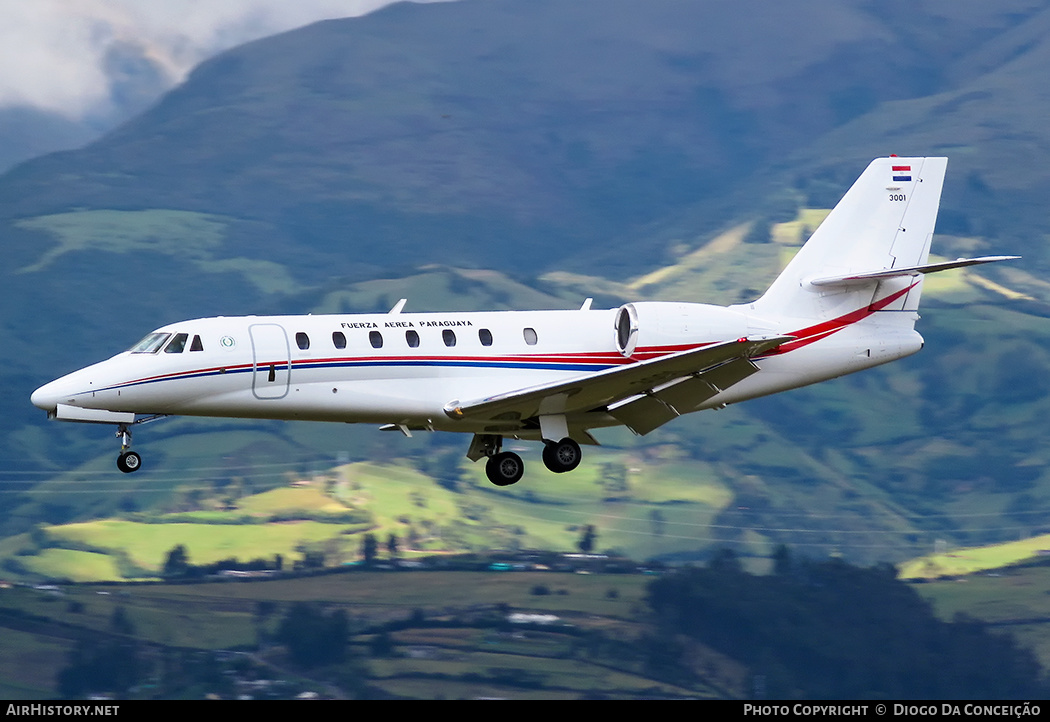 Aircraft Photo of 3001 | Cessna 680 Citation Sovereign | Paraguay - Air Force | AirHistory.net #378229