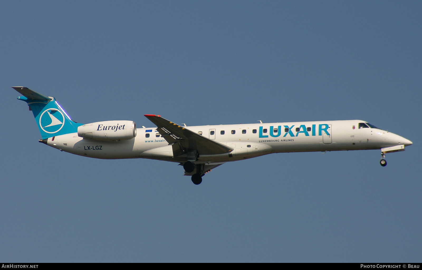 Aircraft Photo of LX-LGZ | Embraer ERJ-145LU (EMB-145LU) | Luxair | AirHistory.net #378361