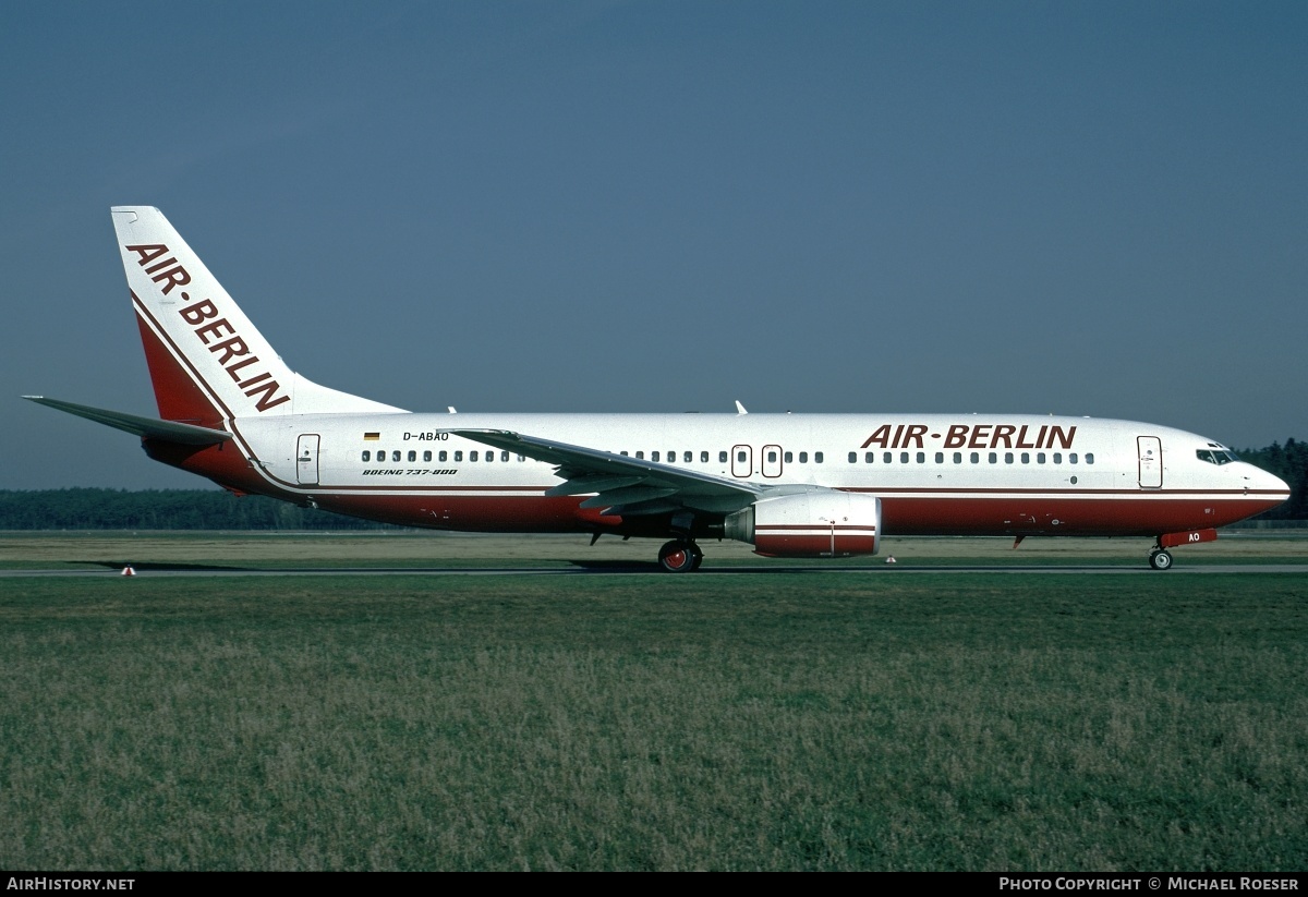 Aircraft Photo of D-ABAO | Boeing 737-86J | Air Berlin | AirHistory.net #378365