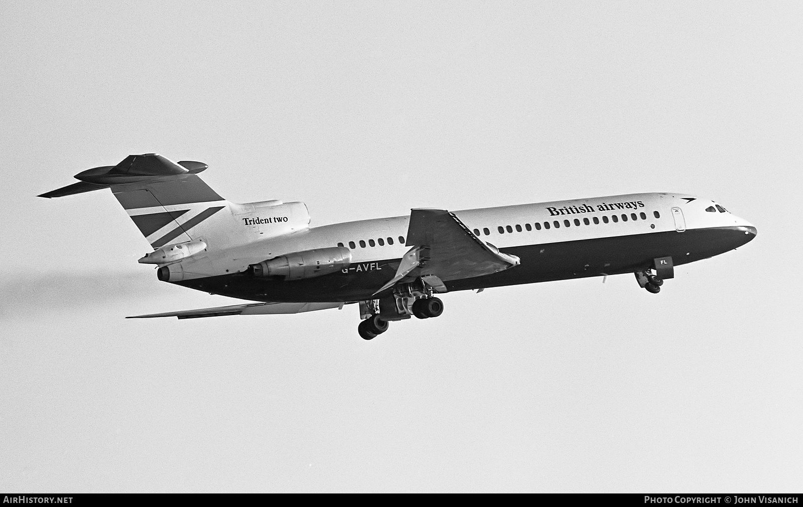 Aircraft Photo of G-AVFL | Hawker Siddeley HS-121 Trident 2E | British Airways | AirHistory.net #378653