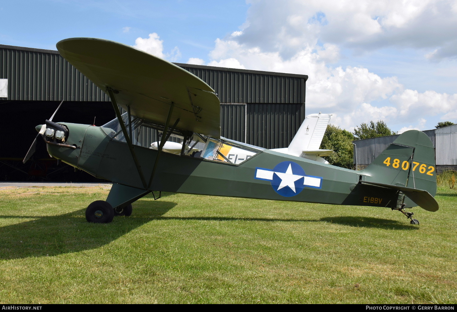 Aircraft Photo of EI-BBV / 44-80762 | Piper J-3C-65 Cub | USA - Air Force | AirHistory.net #378774