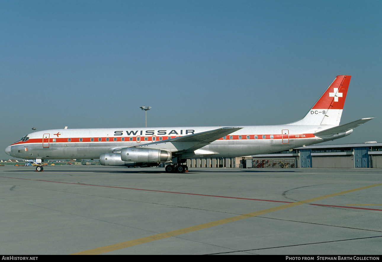 Aircraft Photo of HB-IDK | McDonnell Douglas DC-8-62CF | Swissair | AirHistory.net #378777
