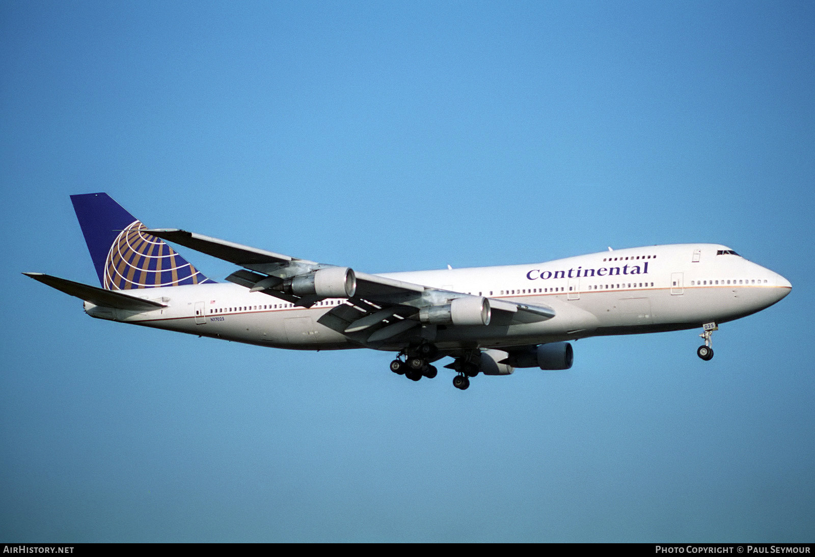 Aircraft Photo of N17025 | Boeing 747-238B | Continental Airlines | AirHistory.net #379367