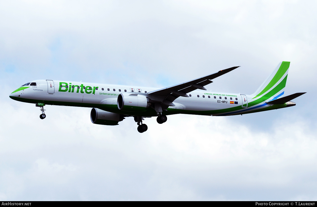 Aircraft Photo of EC-NPU | Embraer 195-E2 (ERJ-190-400) | Binter Canarias | AirHistory.net #379522