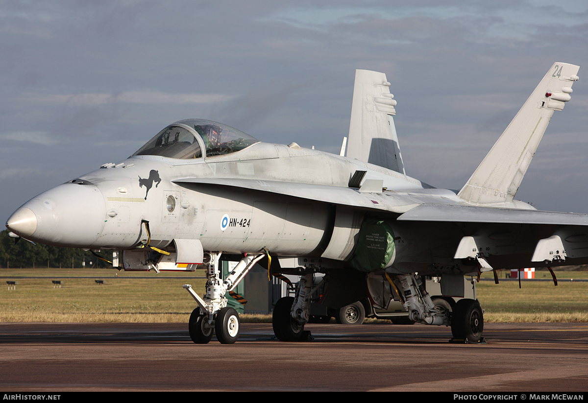 Aircraft Photo of HN-424 | McDonnell Douglas F/A-18C Hornet | Finland - Air Force | AirHistory.net #379559