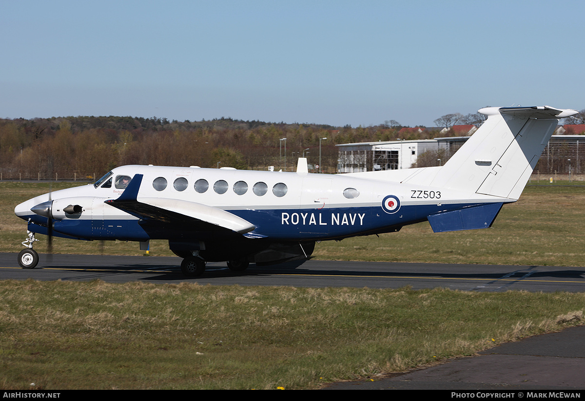 Aircraft Photo of ZZ503 | Hawker Beechcraft 350CER Avenger T1 (300C) | UK - Navy | AirHistory.net #379621