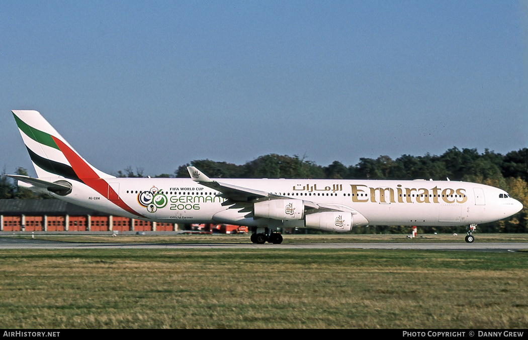 Aircraft Photo of A6-ERM | Airbus A340-313X | Emirates | AirHistory.net #379632