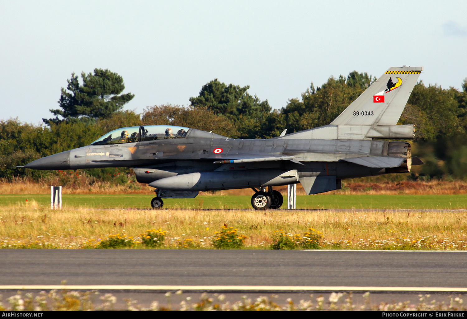 Aircraft Photo of 89-0043 | General Dynamics F-16D Fighting Falcon | Turkey - Air Force | AirHistory.net #379642