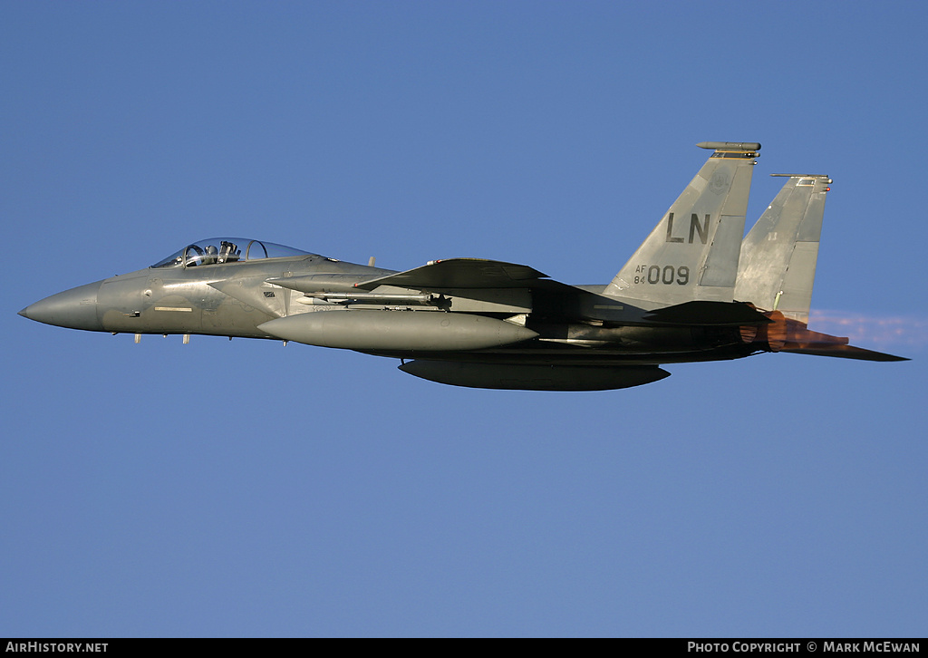 Aircraft Photo of 84-0009 / AF84-009 | McDonnell Douglas F-15C Eagle | USA - Air Force | AirHistory.net #379647
