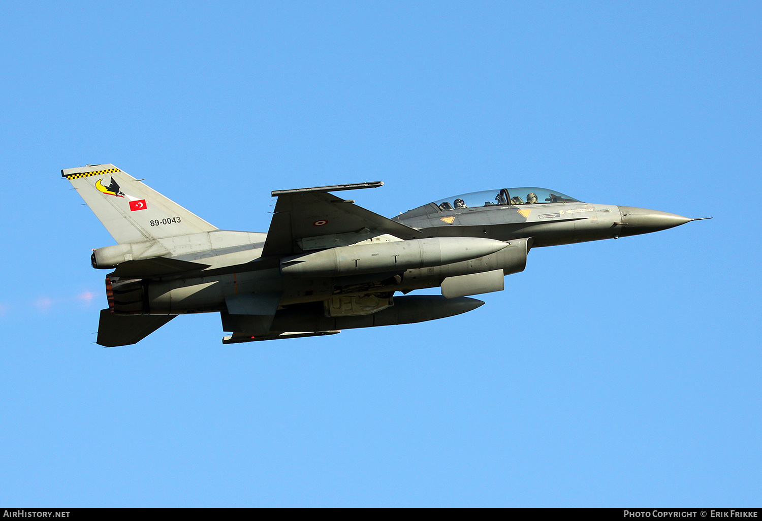 Aircraft Photo of 89-0043 | General Dynamics F-16DG Fighting Falcon | Turkey - Air Force | AirHistory.net #379653