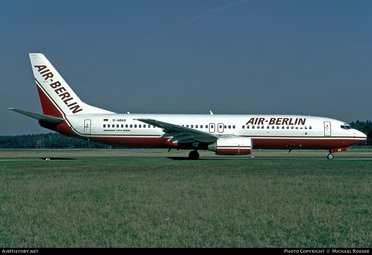 Aircraft Photo of D-ABAS | Boeing 737-86J | Air Berlin | AirHistory.net #379677