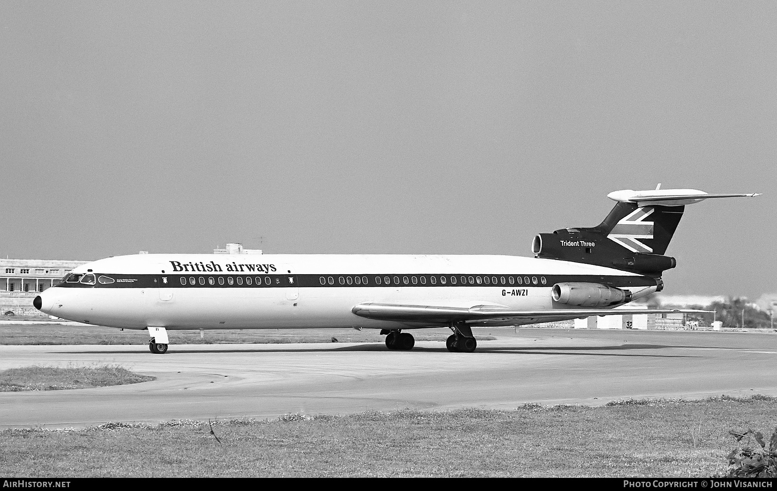 Aircraft Photo of G-AWZI | Hawker Siddeley HS-121 Trident 3B | British Airways | AirHistory.net #379699