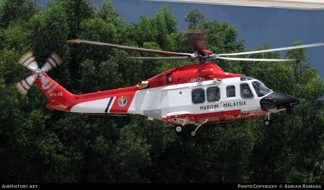 Aircraft Photo of M72-02 | AgustaWestland AW-139 | Malaysia - Coast Guard | AirHistory.net #379748