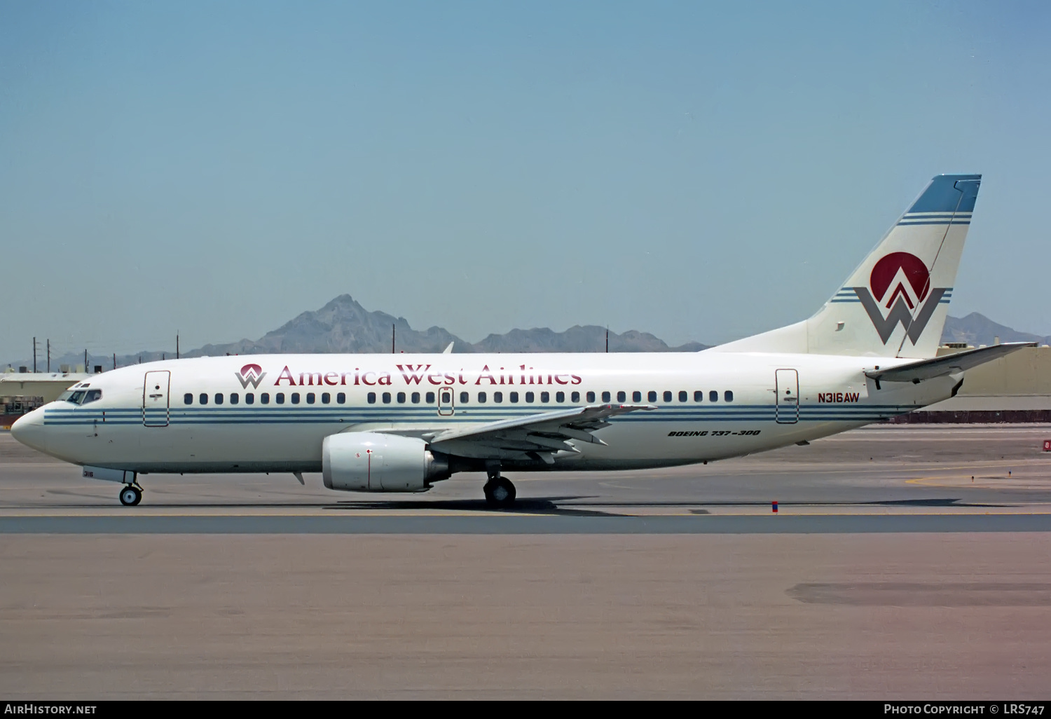 Aircraft Photo of N316AW | Boeing 737-3S3 | America West Airlines | AirHistory.net #379755