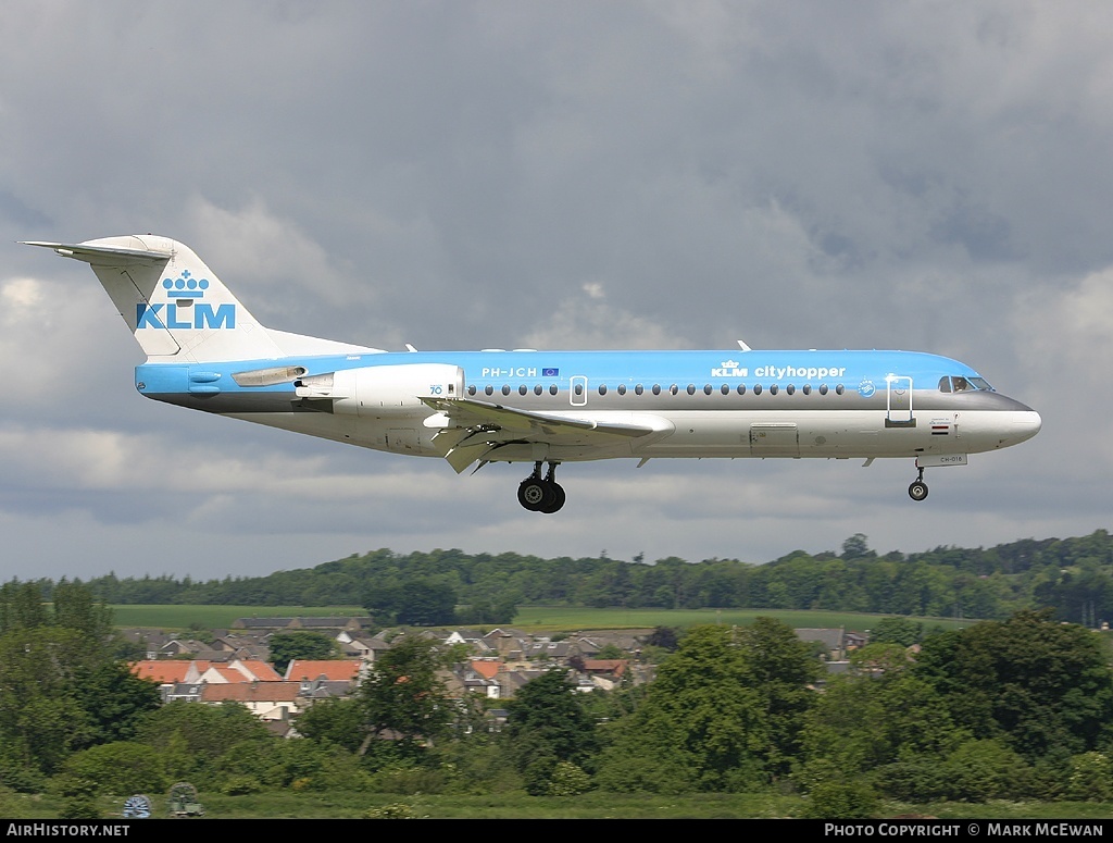 Aircraft Photo of PH-JCH | Fokker 70 (F28-0070) | KLM Cityhopper | AirHistory.net #379895