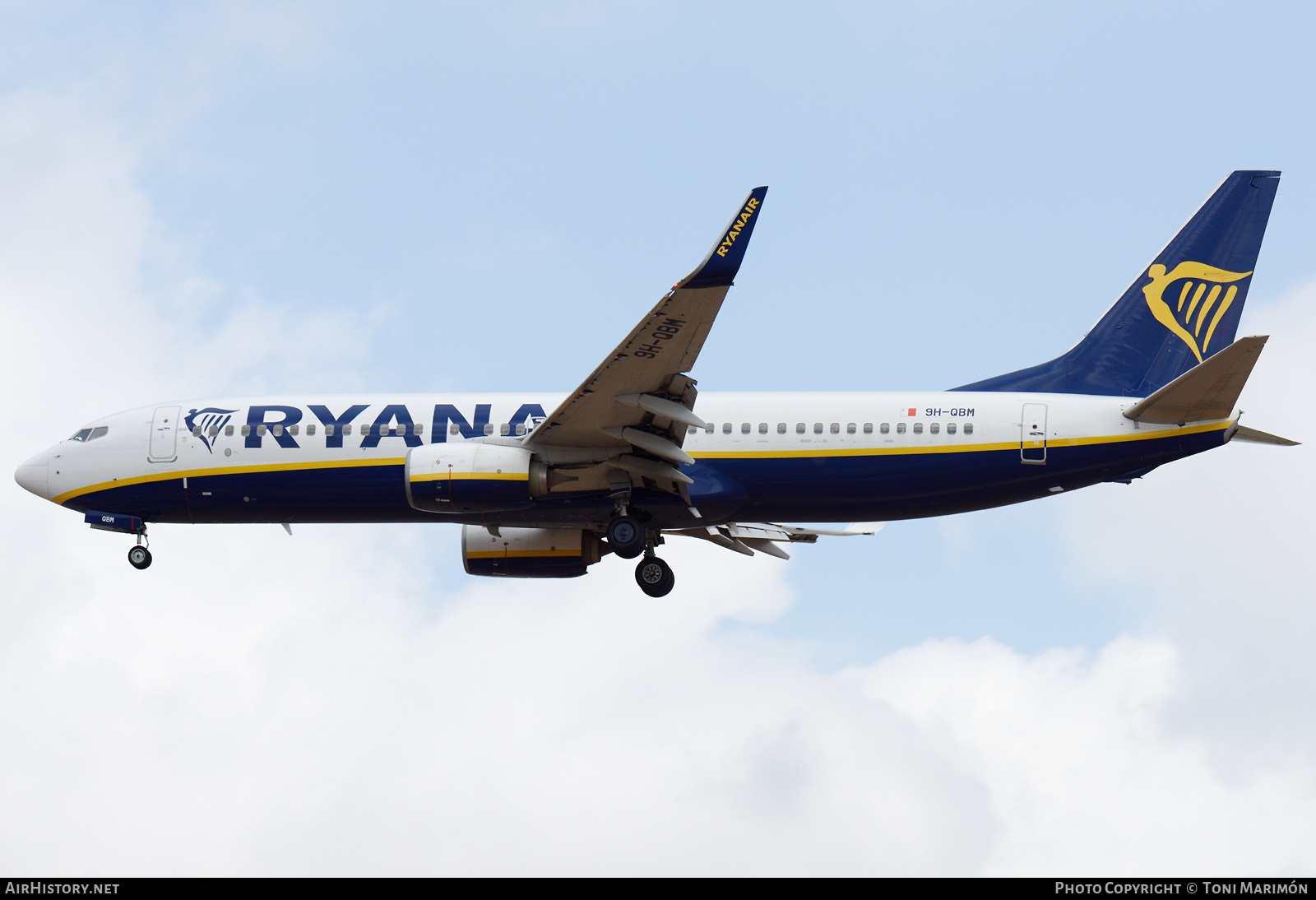 Aircraft Photo of 9H-QBM | Boeing 737-8AS | Ryanair | AirHistory.net #379945