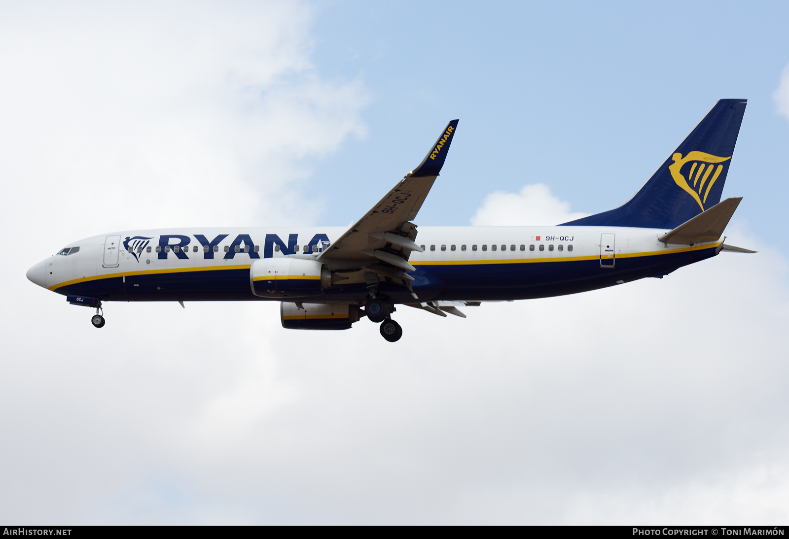 Aircraft Photo of 9H-QCJ | Boeing 737-8AS | Ryanair | AirHistory.net #379946