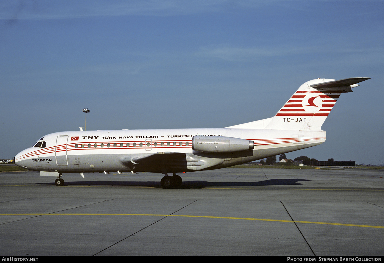 Aircraft Photo of TC-JAT | Fokker F28-1000 Fellowship | THY Türk Hava Yolları - Turkish Airlines | AirHistory.net #380058