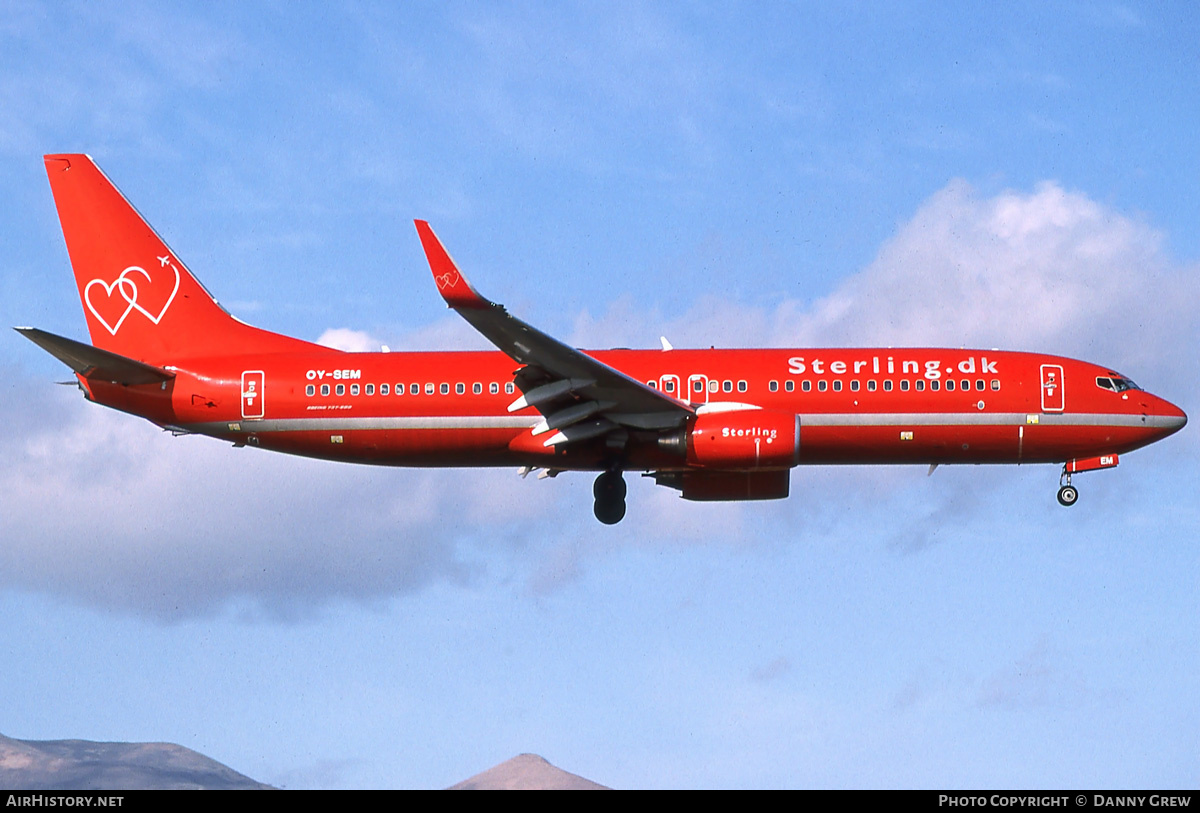 Aircraft Photo of OY-SEM | Boeing 737-8BK | Sterling European Airlines | AirHistory.net #380060