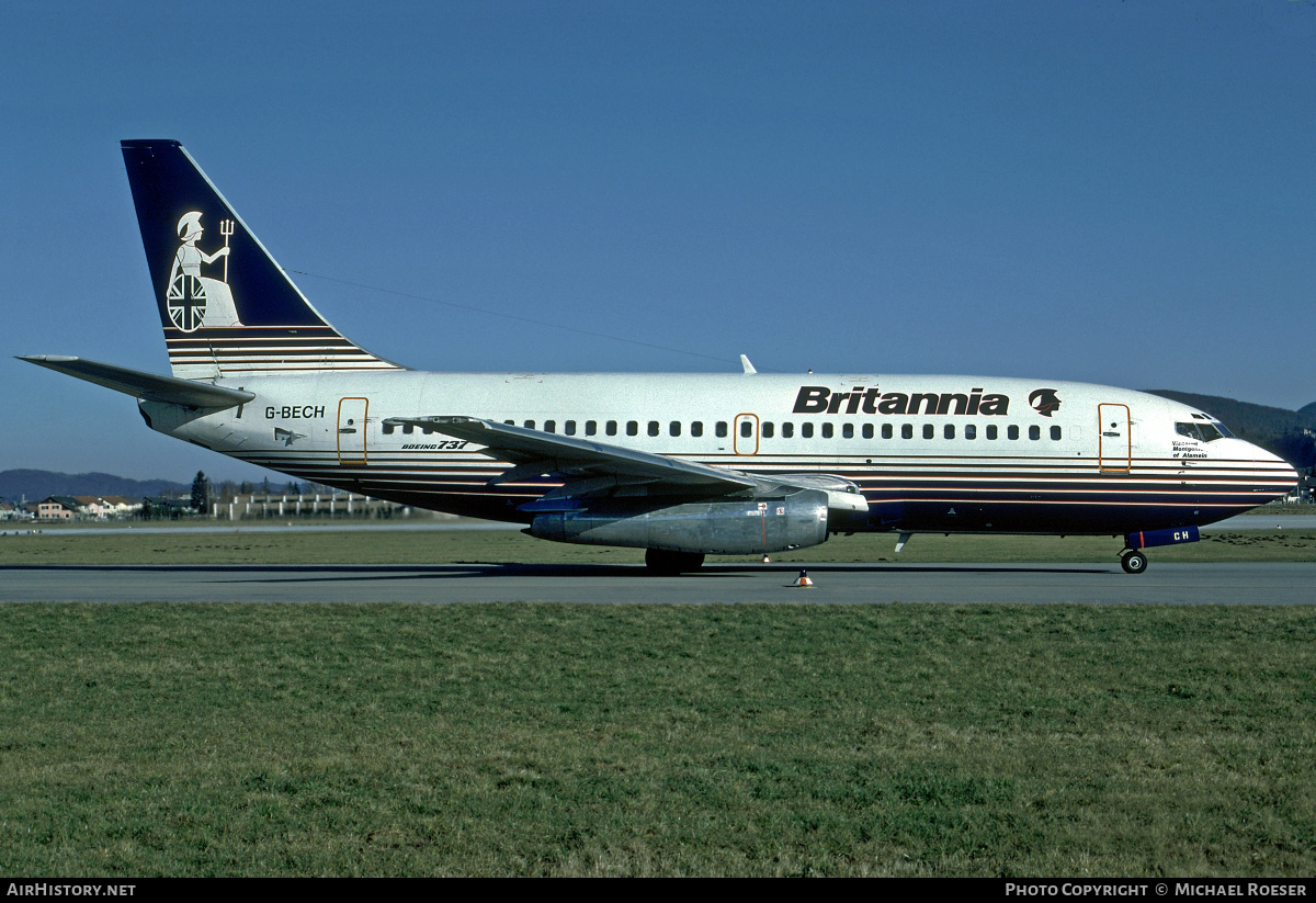 Aircraft Photo of G-BECH | Boeing 737-204/Adv | Britannia Airways | AirHistory.net #380175