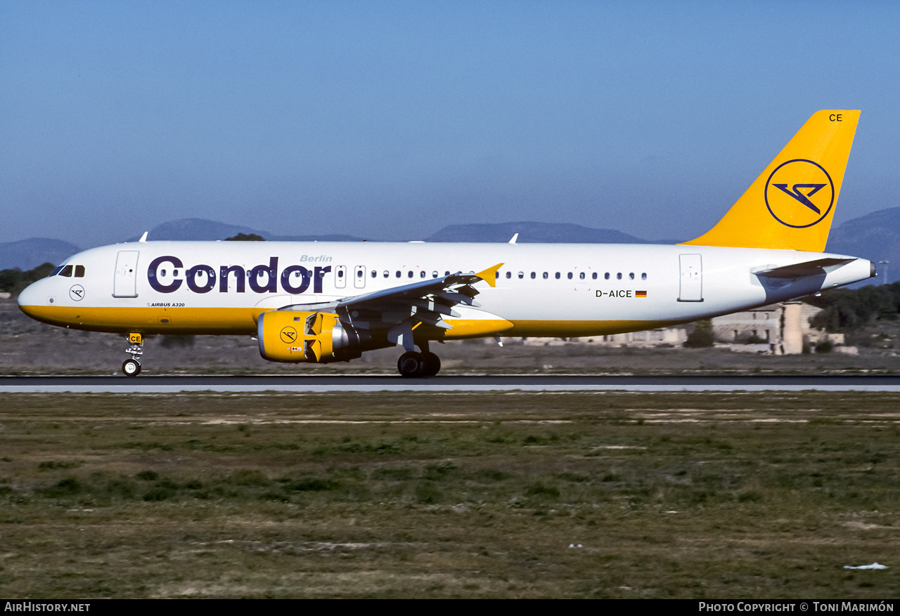Aircraft Photo of D-AICE | Airbus A320-212 | Condor Berlin | AirHistory.net #380381