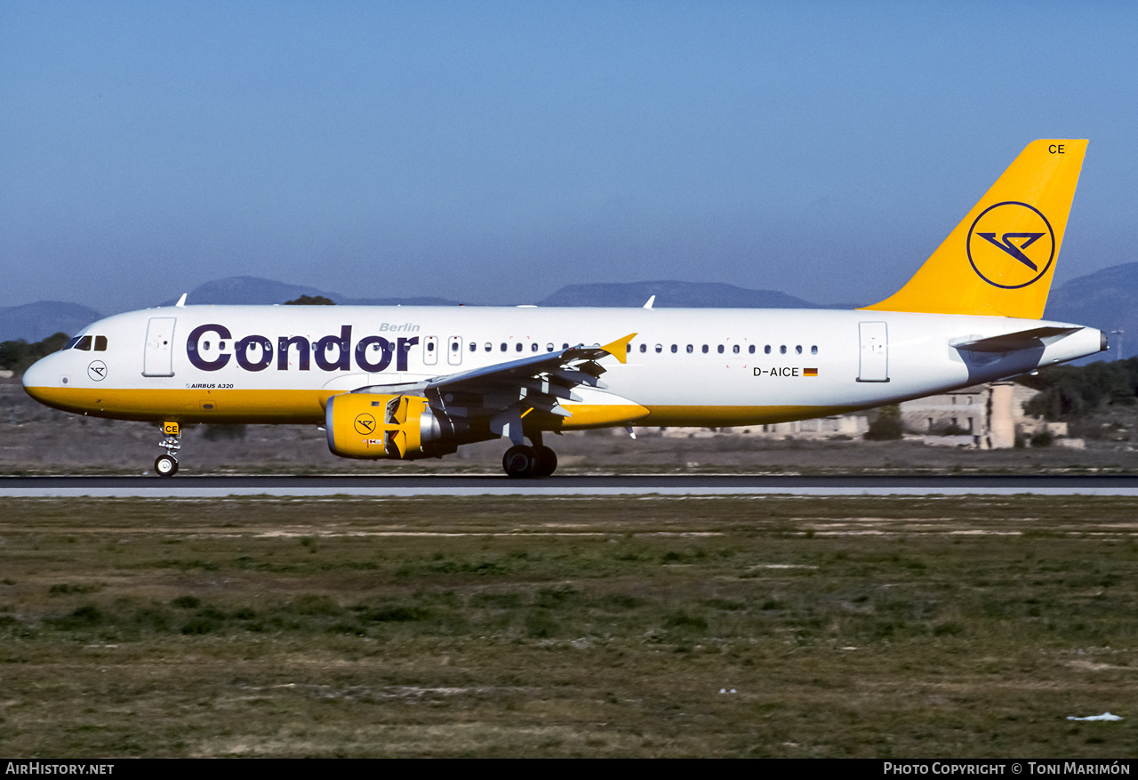 Aircraft Photo of D-AICE | Airbus A320-212 | Condor Berlin | AirHistory.net #380381