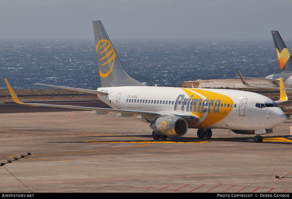 Aircraft Photo of OY-PSG | Boeing 737-7BX | Primera Air | AirHistory.net #380415