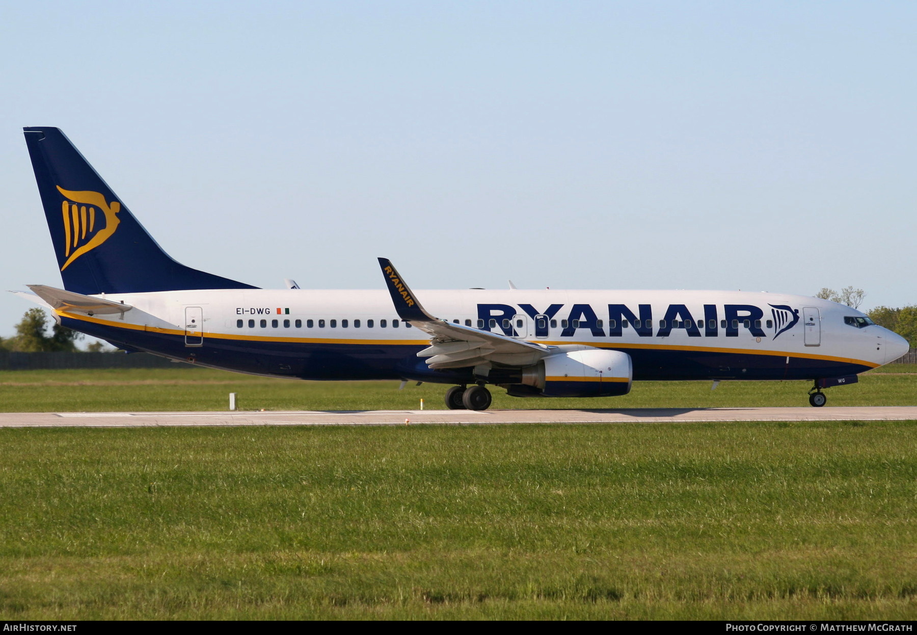 Aircraft Photo of EI-DWG | Boeing 737-8AS | Ryanair | AirHistory.net #380439