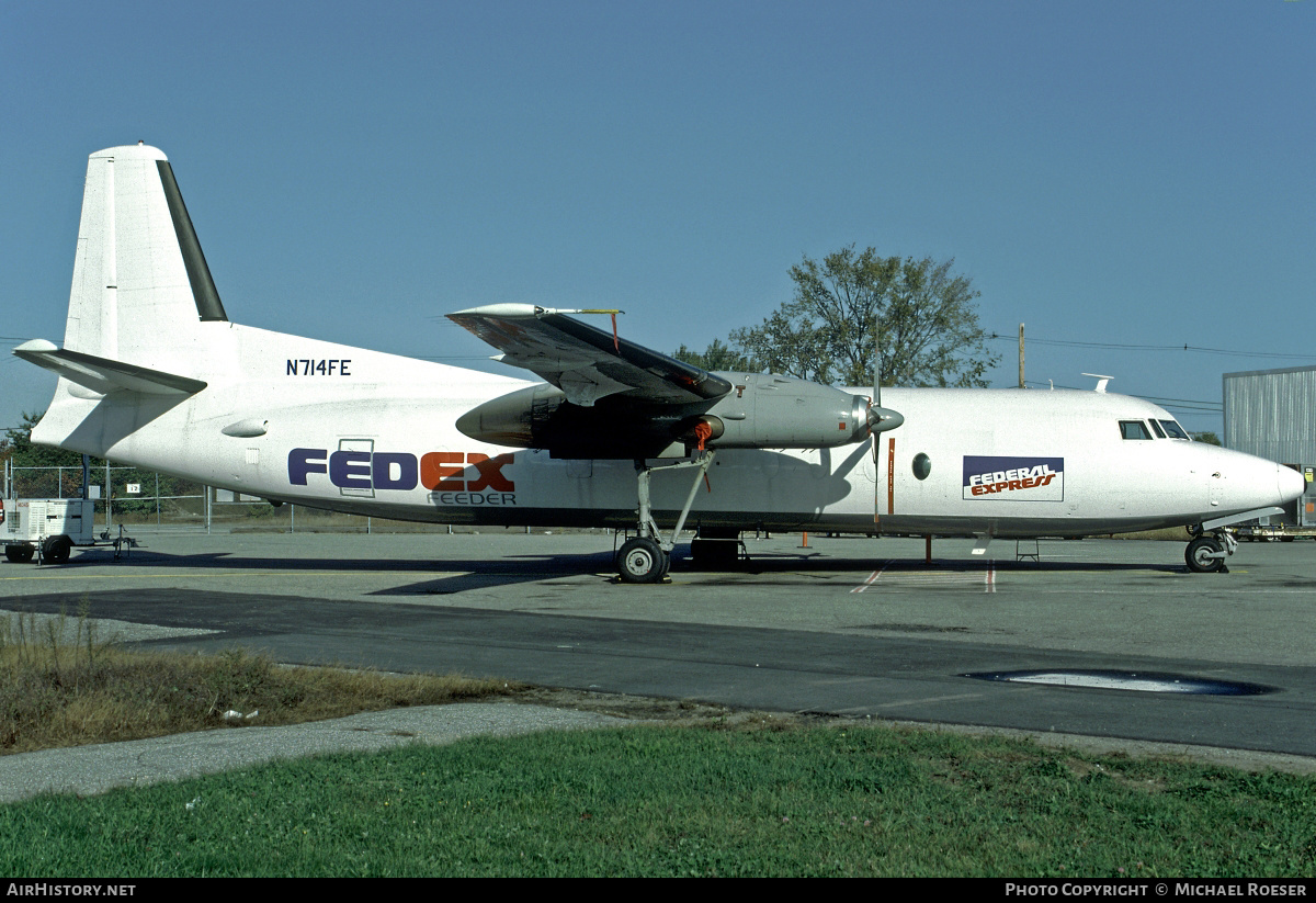 Aircraft Photo of N714FE | Fokker F27-500F Friendship | FedEx Feeder | AirHistory.net #380623