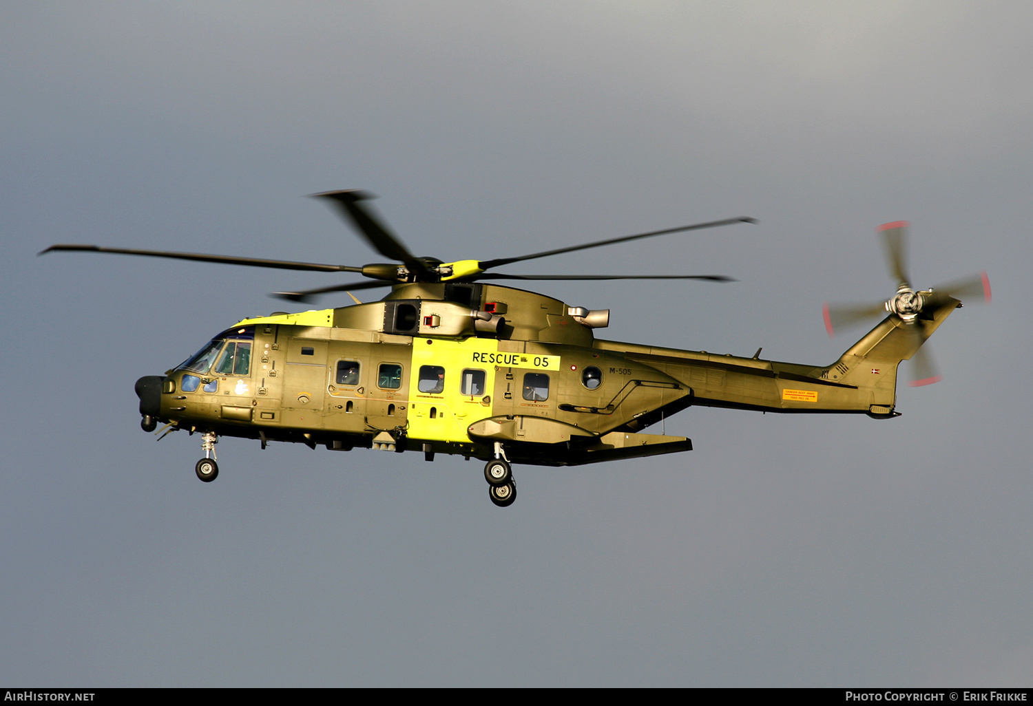 Aircraft Photo of M-505 | AgustaWestland EH101-512 Merlin Joint Supporter | Denmark - Air Force | AirHistory.net #380780