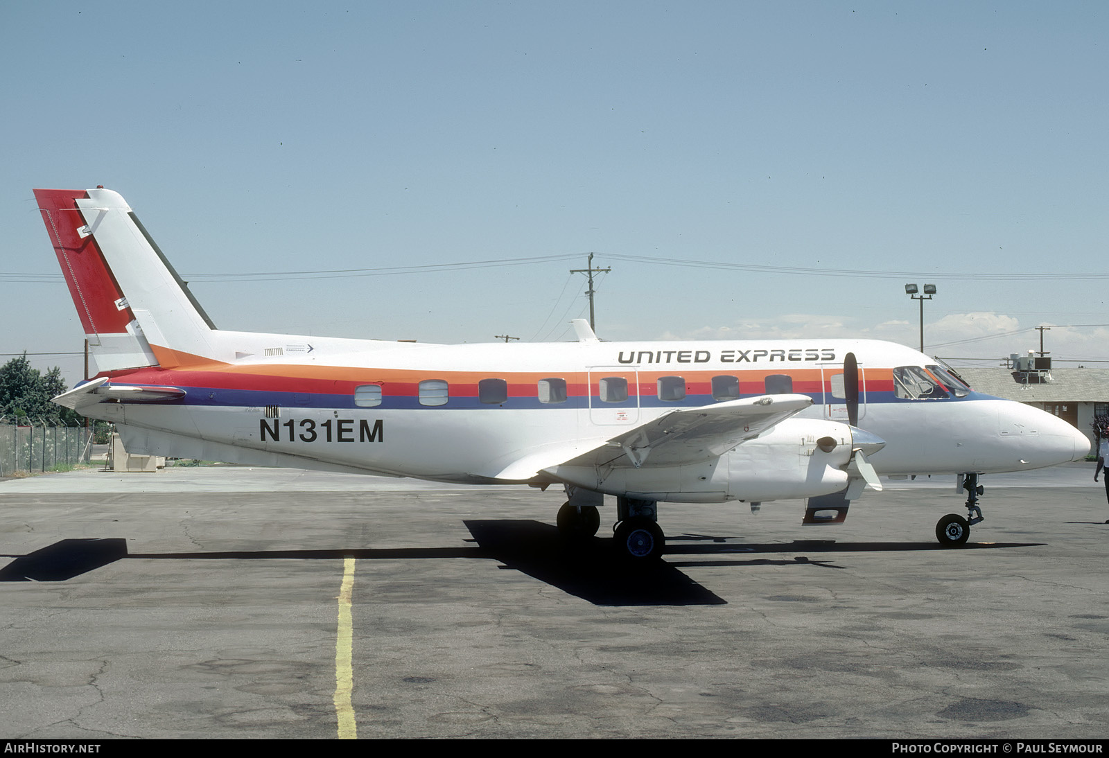 Aircraft Photo of N131EM | Embraer EMB-110P1 Bandeirante | United Express | AirHistory.net #380901