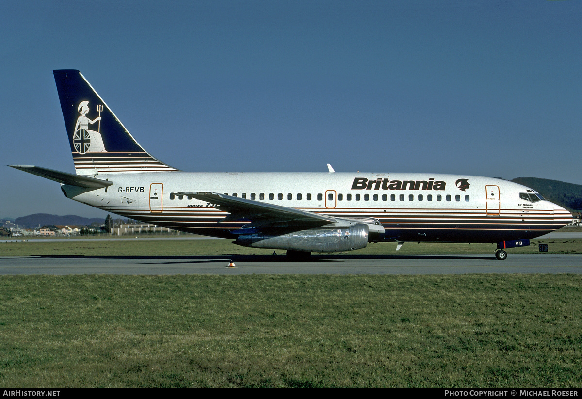 Aircraft Photo of G-BFVB | Boeing 737-204/Adv | Britannia Airways | AirHistory.net #381026