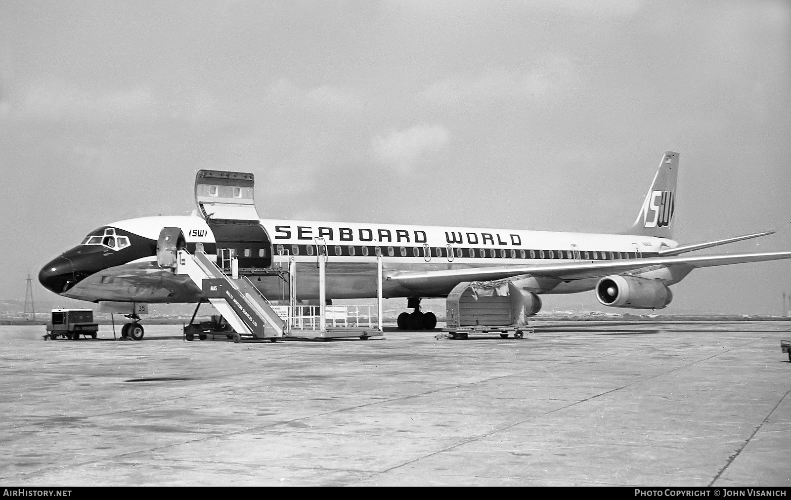 Aircraft Photo of N8635 | McDonnell Douglas DC-8-63CF | Seaboard World Airlines | AirHistory.net #381050