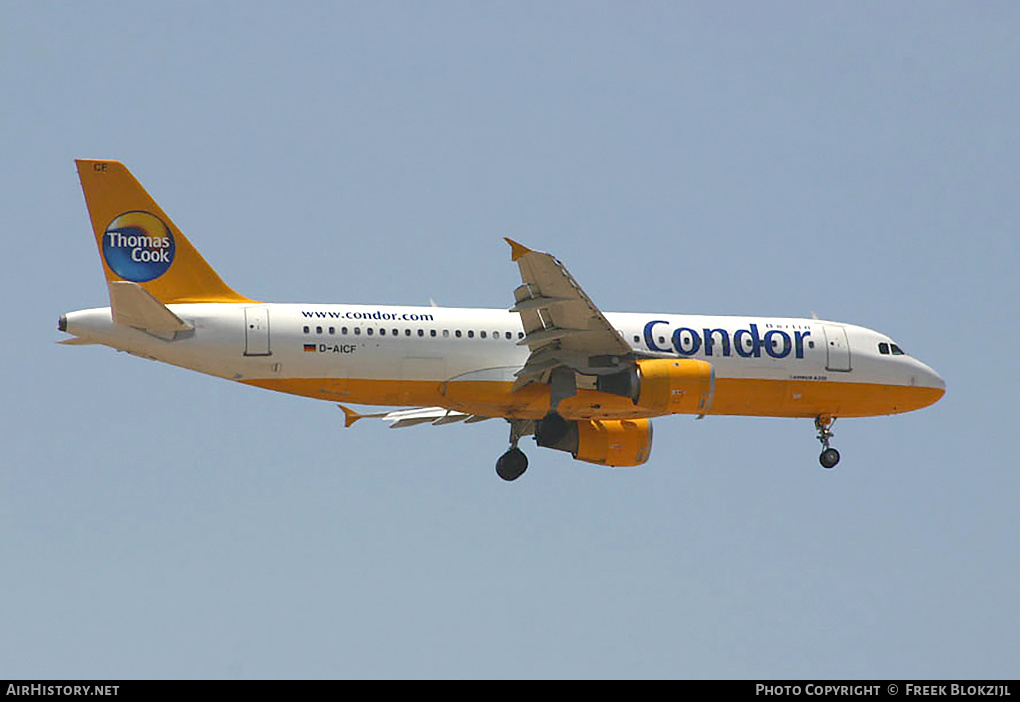 Aircraft Photo of D-AICF | Airbus A320-212 | Condor Berlin | AirHistory.net #381186