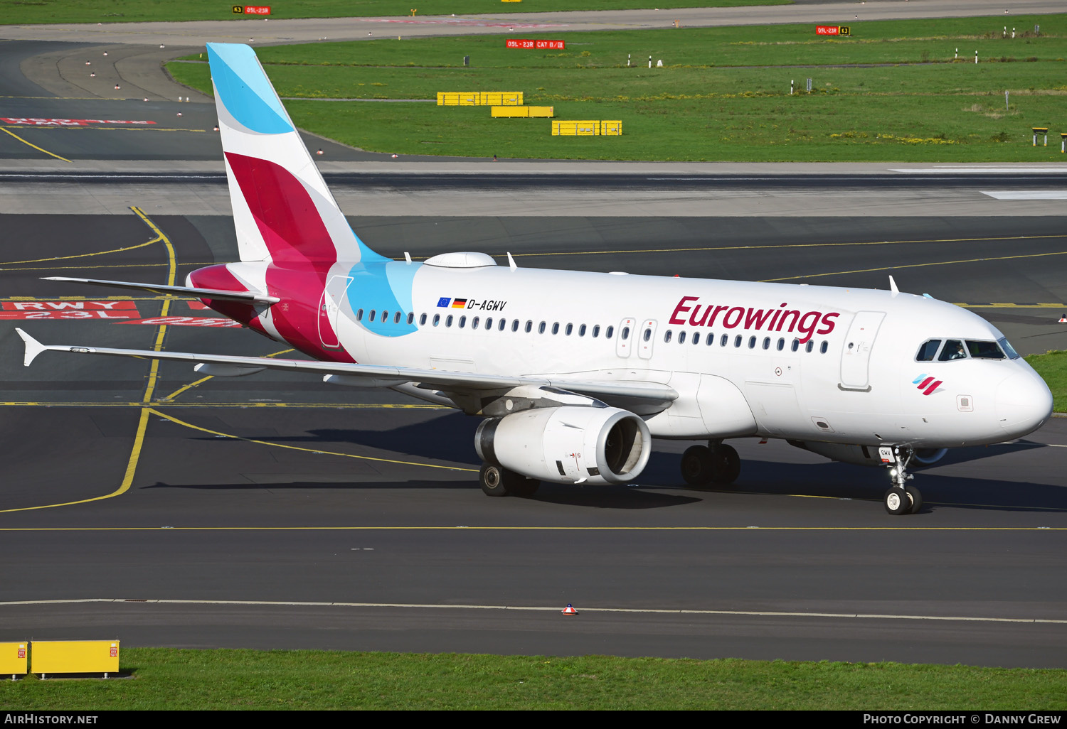Aircraft Photo of D-AGWV | Airbus A319-132 | Eurowings | AirHistory.net #381248