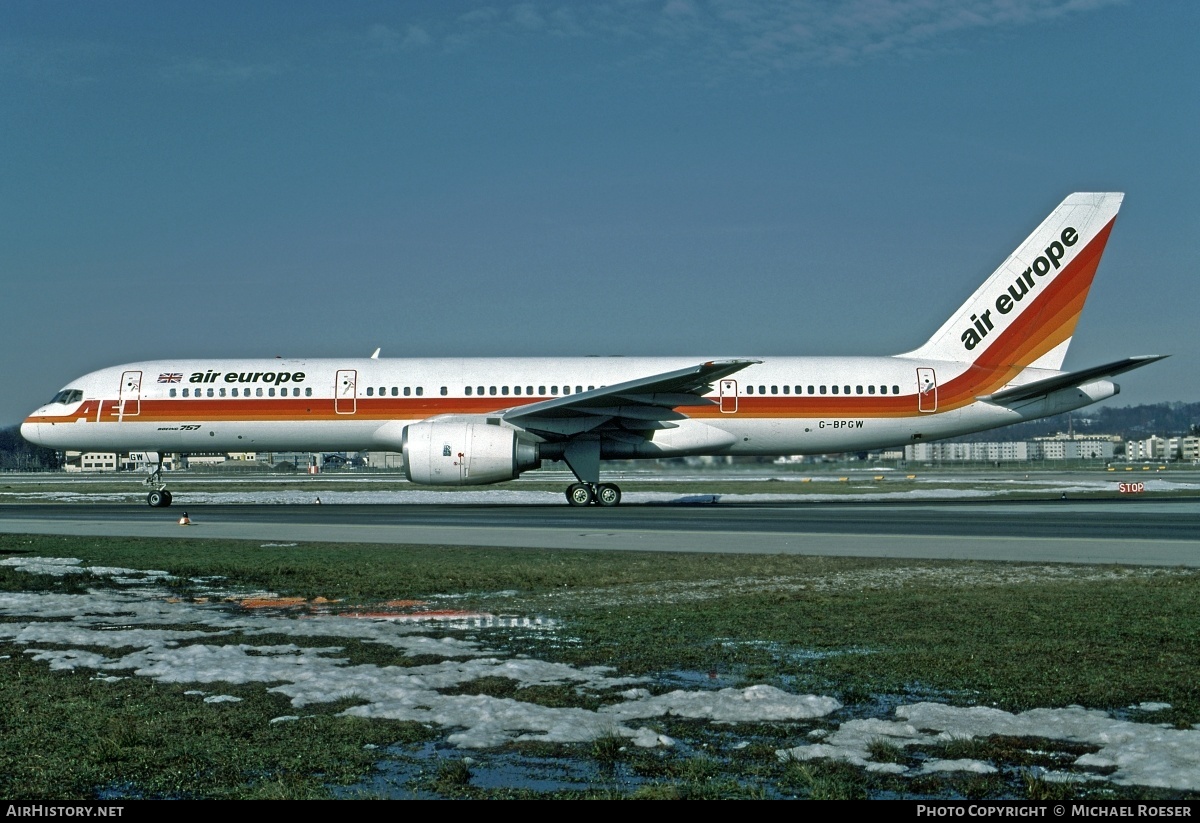 Aircraft Photo of G-BPGW | Boeing 757-236 | Air Europe | AirHistory.net #381270